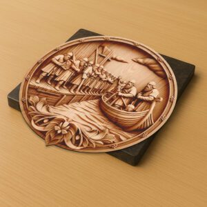 Viking Warriors 3D Laser Engraving Design File, Norse
