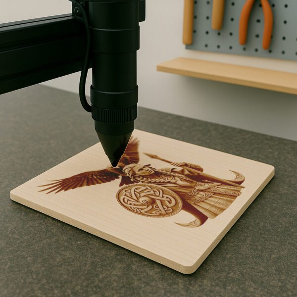 Viking Woman Warrior 3D Illusion Laser Engraving File,