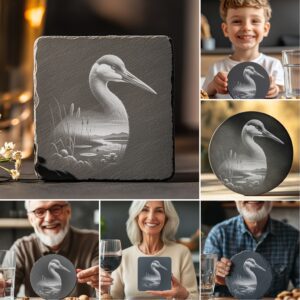 Wild Animal Double Exposure Slate Coaster Design Bundle,
