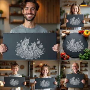 Wild Animal Family Cheese Board Engraving Bundle, Kitchen