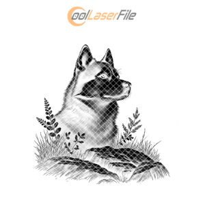 Wolf in Nature Slate Coaster Engraving File, Rustic