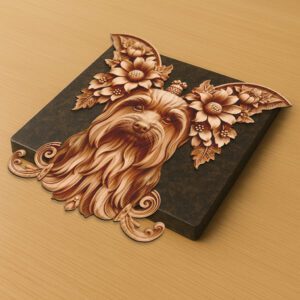 Yorkshire Terrier 3D Illusion Laser Engraving File, Pet