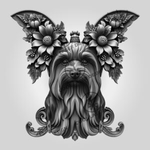 Yorkshire Terrier 3D Illusion Laser Engraving File, Pet