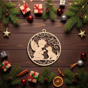 Angel Dog Ornament, Pet Memorial Keepsake, Christmas Remembrance