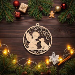 Angel Dog Ornament, Pet Memorial Keepsake, Christmas Remembrance