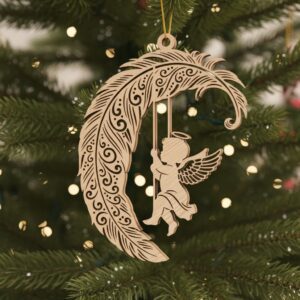 Angel Ornament Bundle, 6 Christmas Baby Angel Designs,