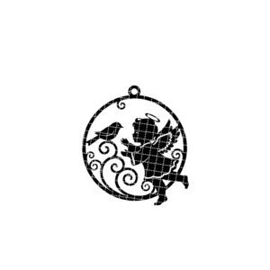 Angel Ornament Christmas Laser File, Bird Design, Memorial