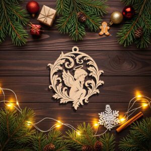 Angel Ornament Digital File, Christmas Angel Silhouette for