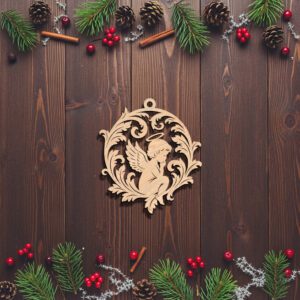 Angel Ornament Digital File, Christmas Angel Silhouette for