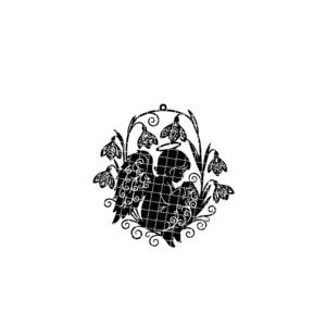 Angel Ornament Laser File, Christmas Floral Angel Silhouette