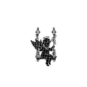 Angel Ornament Laser File, Memorial Angel on Swing