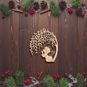 Angel Ornament Weeping Willow Tree Memorial Christmas Decor,