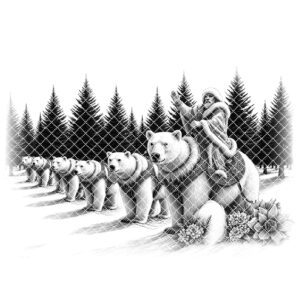 Charcuterie Board Engraving File, Christmas Polar Bear Parade,