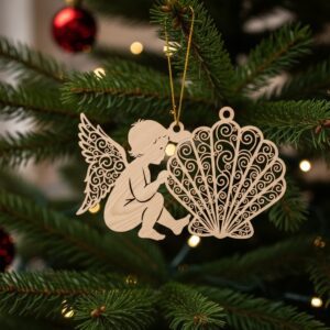 Christmas Angel Ornament Bundle, 6 Baby Angel Designs