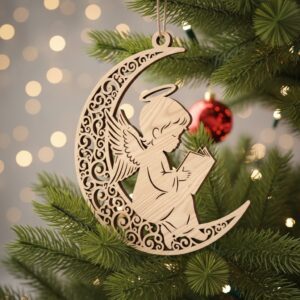 Christmas Angel Ornament Bundle, Laser File Set, 6