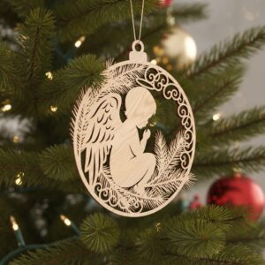 Christmas Angel Ornament Bundle, Laser File with 6
