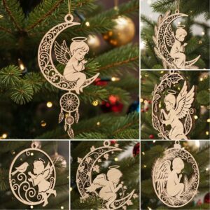 Christmas Angel Ornament Bundle, Laser File with 6