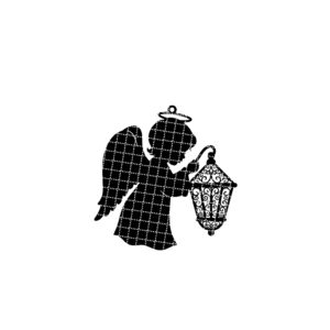 Christmas Angel Ornament Laser File, Holiday Silhouette Design