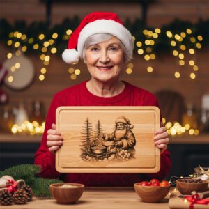Christmas Charcuterie Board Engraving File, Funny Santa Pasta,