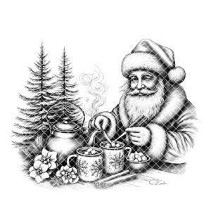 Christmas Charcuterie Board Laser Engraving File, Santa Hot