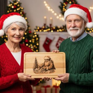 Christmas Charcuterie Board Laser Engraving File, Santa Platter