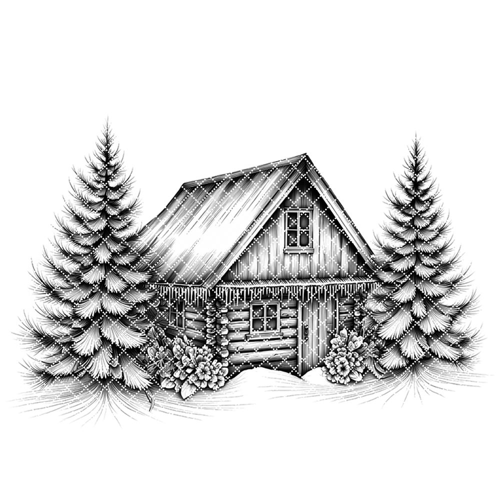 Christmas Charcuterie Board Laser Engraving File, Snow Mountain