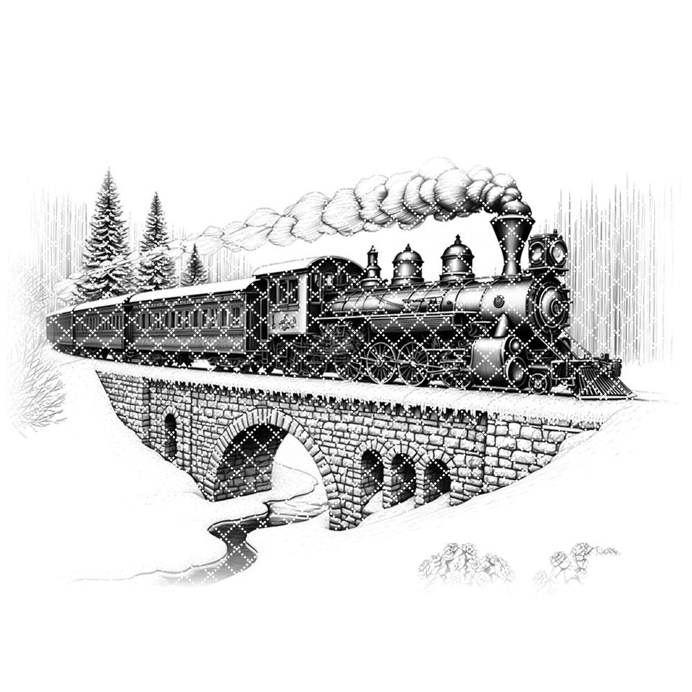 Christmas Laser Engraving File, Classic Train Charcuterie Board,