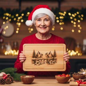 Christmas Laser Engraving File for Charcuterie Board, Cardinal