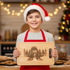 Christmas Laser Engraving File for Charcuterie Board, Gingerbread