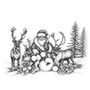 Christmas Laser Engraving File for Charcuterie Board, Santa