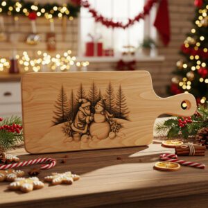 Christmas Laser Engraving File for Charcuterie Board, Santa