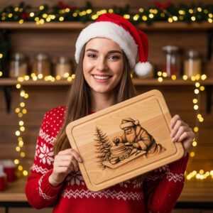 Christmas Laser Engraving File for Santa Cake Design,