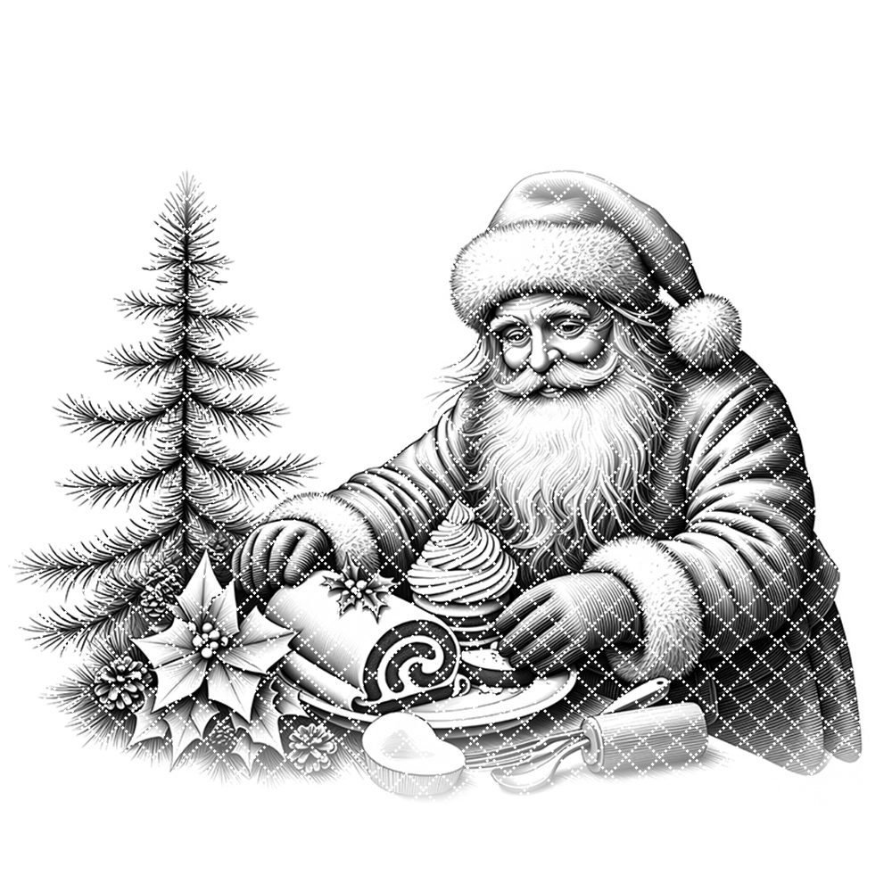 Christmas Laser Engraving File for Santa Charcuterie Board,