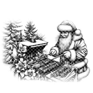 Christmas Laser Engraving File, Funny Santa Charcuterie Board,