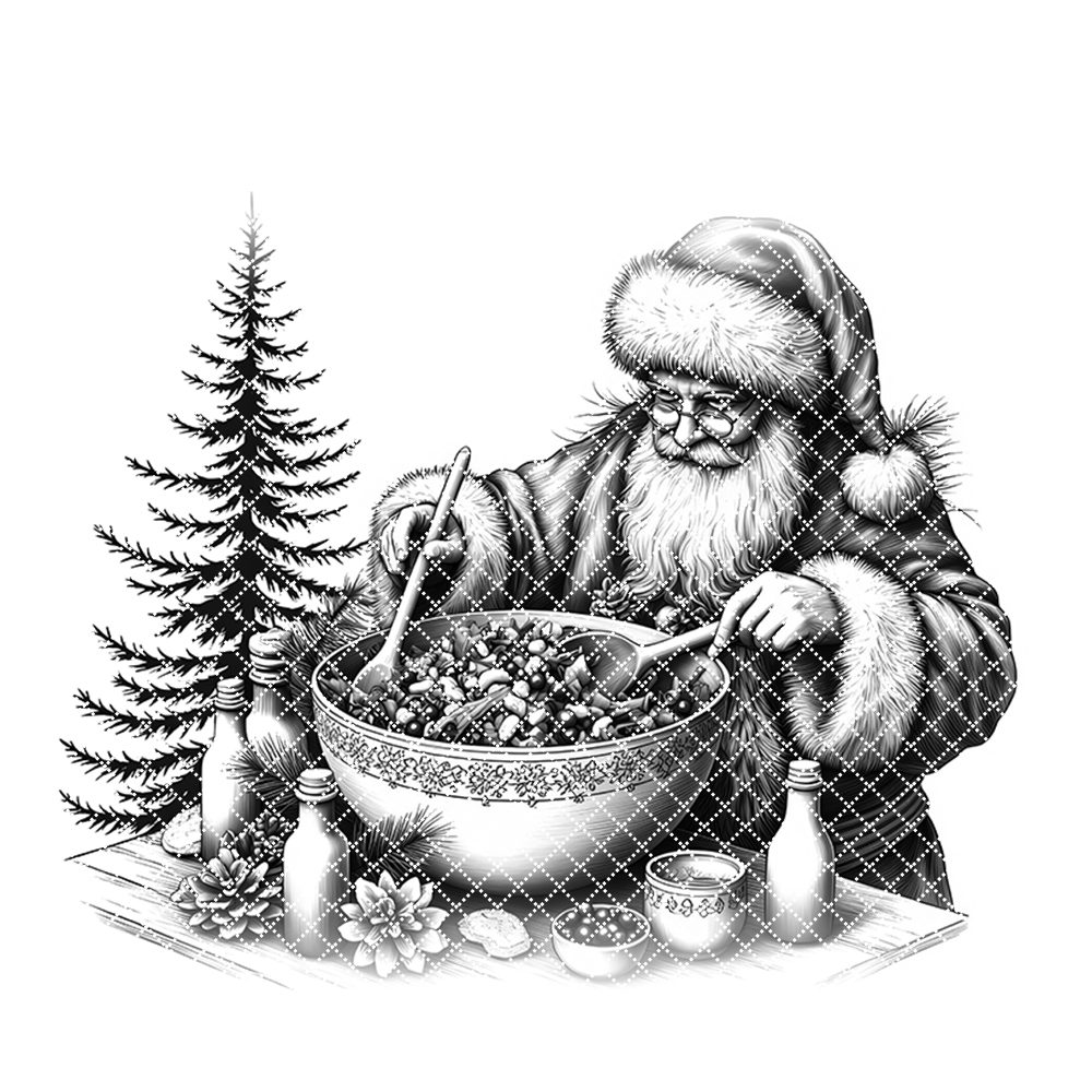 Christmas Laser Engraving File, Santa Charcuterie Board, Festive