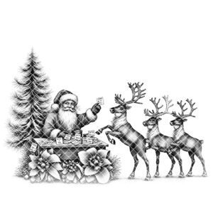 Christmas Laser Engraving File, Santa Reindeer Charcuterie Board,
