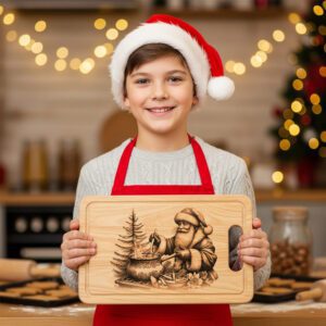 Christmas Santa Charcuterie Board Laser Engraving File, Festive