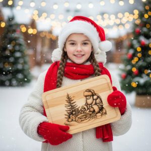 Santa Charcuterie Board Laser Engraving File, Funny Christmas