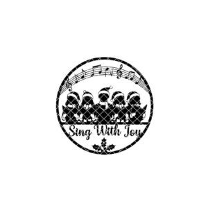 Christmas Carolers Door Hanger, Winter Holiday Sign, Festive Entryway Decor File