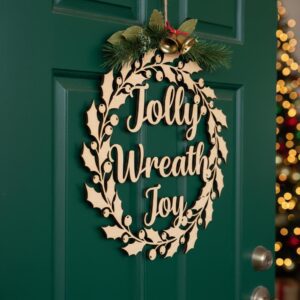 Christmas Door Hanger Bundle, Holiday Wooden Sign Designs, Laser Files Set of 6