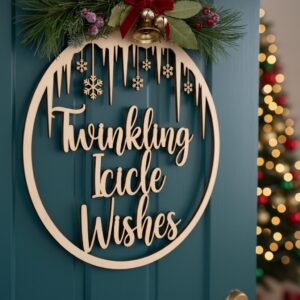 Christmas Door Hanger Bundle, Laser Files for Wooden Holiday Welcome Sign Decor