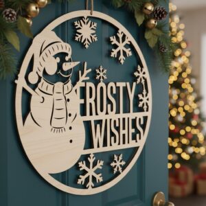 Christmas Door Hanger Bundle, Laser Files for Wooden Signs, Holiday Decor Designs