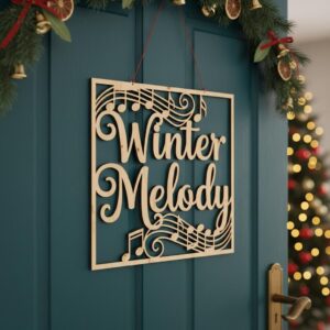 Christmas Door Hanger Bundle, Laser Files for Wooden Signs, Holiday Decor Designs