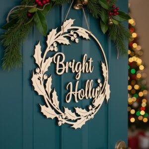 Christmas Door Hanger Bundle, Wooden Signs, Laser Files for Holiday Decor
