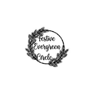Christmas Door Hanger, Festive Evergreen Pinecone Round Sign, Holiday Decor Laser File