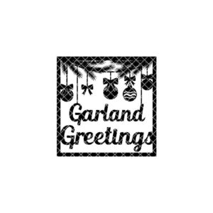 Christmas Door Hanger Laser File, Holiday Garland Welcome Sign Digital Art Download