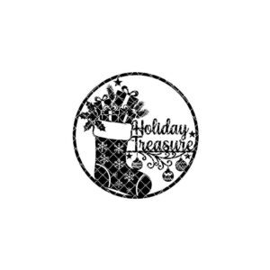 Christmas Door Hanger Laser File, Holiday Stocking Sign for Front Door Decor