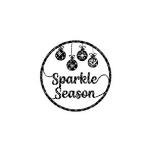 Christmas Door Hanger Laser File, Sparkle Season Round Sign, Holiday Home Decor