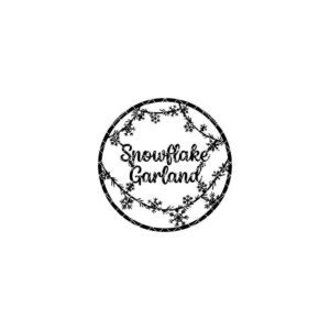 Christmas Door Hanger Round Snowflake Garland Sign for Holiday Home Decor Laser File