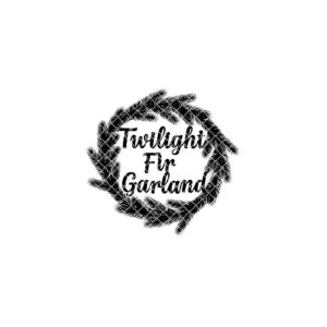 Christmas Door Hanger, Twilight Fir Garland Wreath, Holiday Laser Decor Sign
